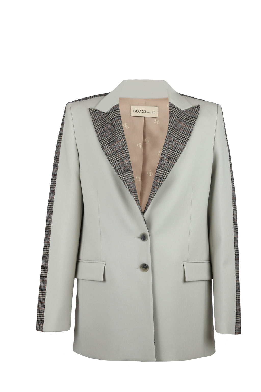 Tartan Collar Loose Fit Blazer