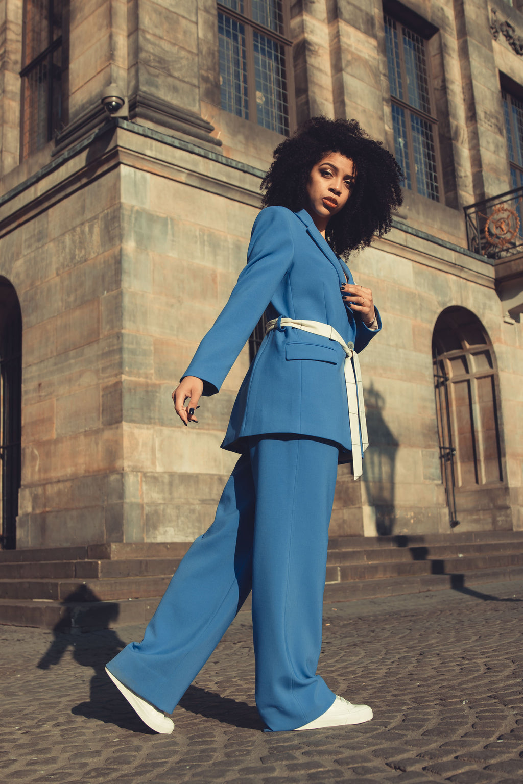 Electric Blue Slim Fit Blazer